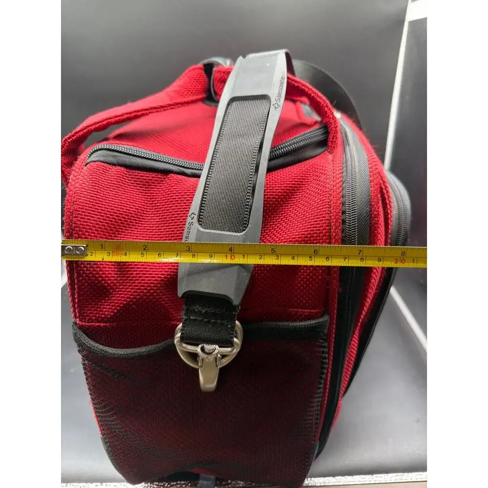 Samsonite Red Travel Boarding Bag Carry On Laptop Overnight Shoulder Bag